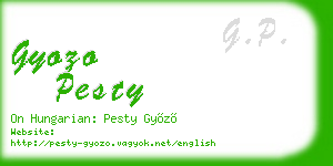 gyozo pesty business card