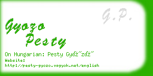 gyozo pesty business card